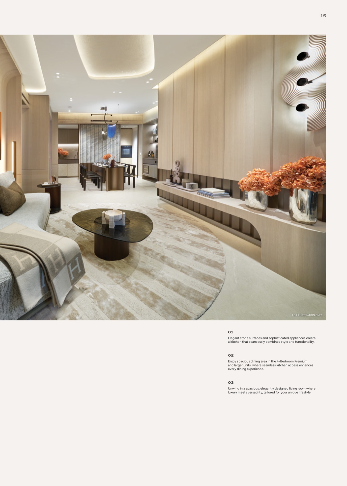 Elegantly designed living room